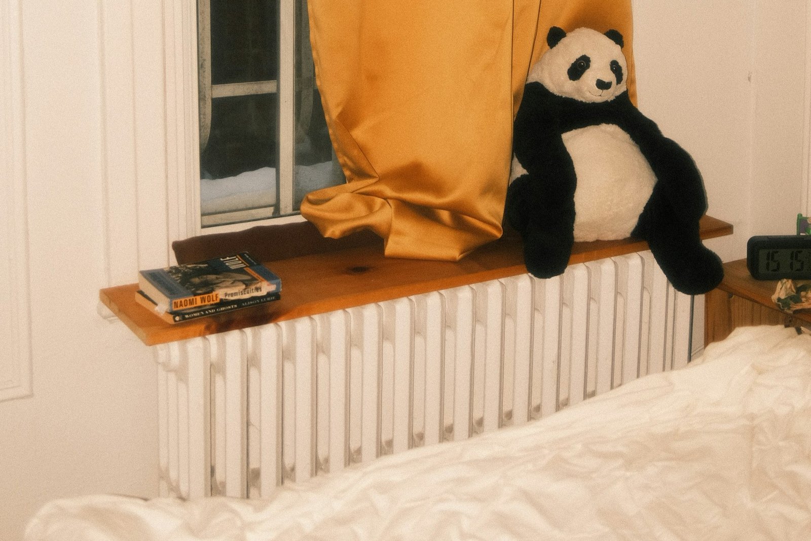 Weißer Heizkörper in einem Wohnraum einer Wohnung